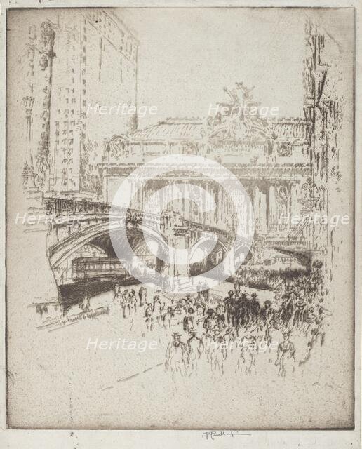 The Approach to the Grand Central, New York, 1919. Creator: Joseph Pennell.