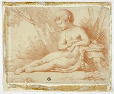 Nude Child Seated Under Trees, n.d. Creator: Unknown.