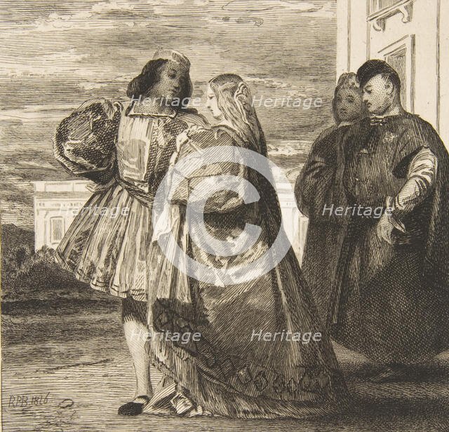 Promenade vénitienne (Venetian Promenade), 1863. Creator: Felix Bracquemond.