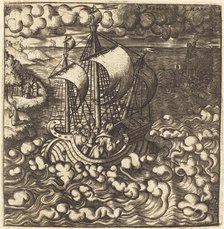 Christ Praying while His Disciples are in a Boat on a Windy Sea, probably c. 1576/1580. Creator: Leonard Gaultier.