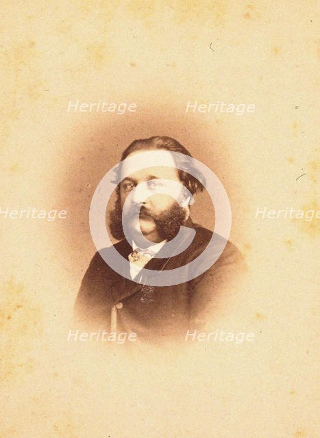 Portrait of the Composer Alfred Jaëll (1832-1882), 1866. Creator: Photo studio Paetz.