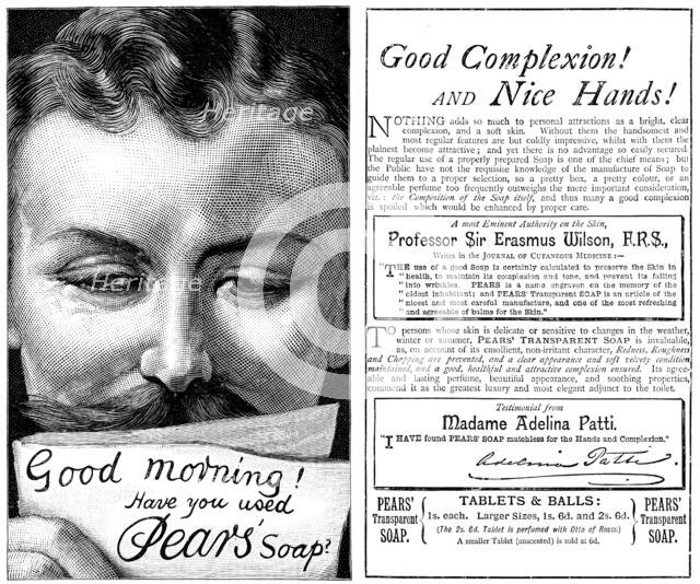 Advertisement for Pears’ Soap, 1890. Creator: Unknown.