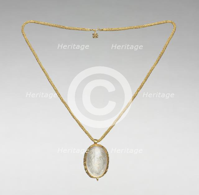 Pendant with Reverse Intaglio of the Anastasis, late 500s. Creator: Unknown.