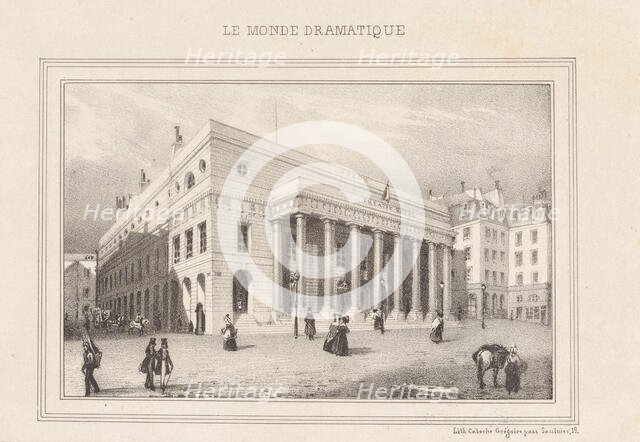 The Odéon-Théâtre de l'Europe, Paris, Mid of the 19th century. Creator: Anonymous.