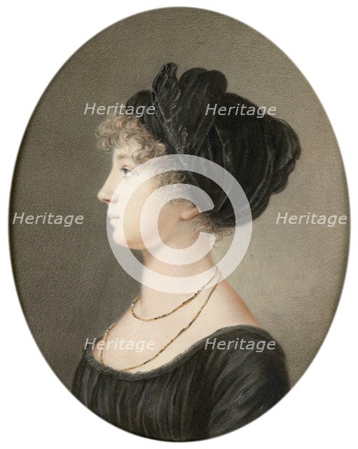 Tsarina Elizabeth Alexeievna of Russia, 1824.  Artist: Jean-Henri Benner
