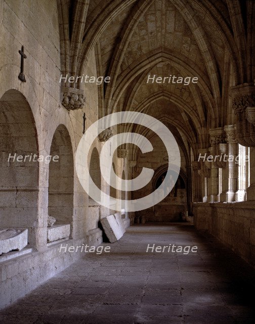Cloister and north gallery of the Cathedral of Ciudad Rodrigo (Salamanca).
