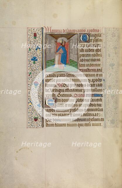 Saint James the Greater; Arenberg Hours, early 1460s. Creator: Workshop of Willem Vrelant.