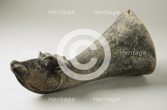 Rhyton in the form of a Bull's Head, 200 B.C.-200 A.D.. Creator: Unknown.