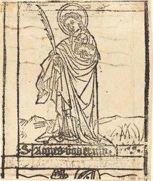 Saint Agnes [verso], probably 1460/1480. Creator: Unknown.