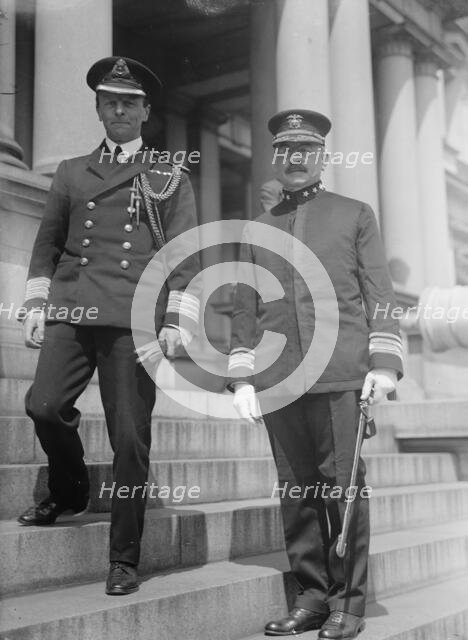 British Commission To U.S. - Gen. V.A. Lawford, Left, And Admiral Fletcher, U.S.N., 1917. Creator: Harris & Ewing.