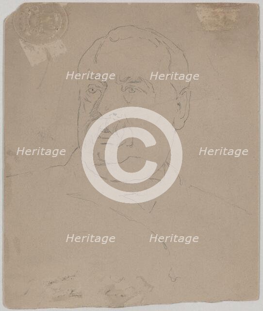 Grover Cleveland [verso]. Creator: Eastman Johnson.