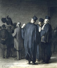 The Lawyers, 1870-1875. Creator: Honore Daumier.