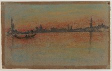 Venice: Sunset on Harbour, 1880. Creator: James Abbott McNeill Whistler.