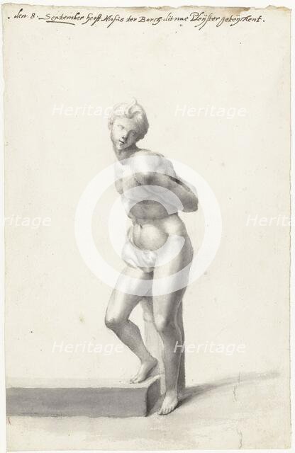 Food, naked slave man, 1657-1659. Creator: Moses ter Borch.