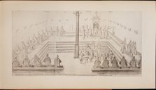 A scene at the royal court of Tsar Alexis Mikhailovich (Illustration from the Meierberg's Album), 1662. Artist: Meierberg, Augustin, von (1612–1688)