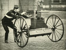 'Types of Arms - Lord Dundonald's Galloping Gun-Carriage with Maxim', 1900. Creator: Gregory & Co.