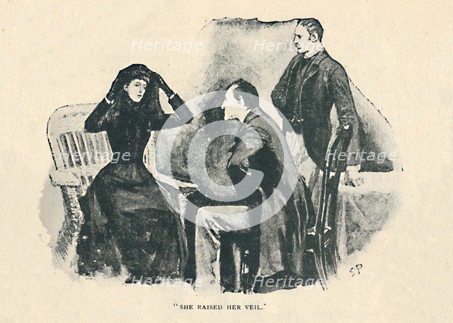 'She Raised Her Veil', 1892. Artist: Sidney E Paget.