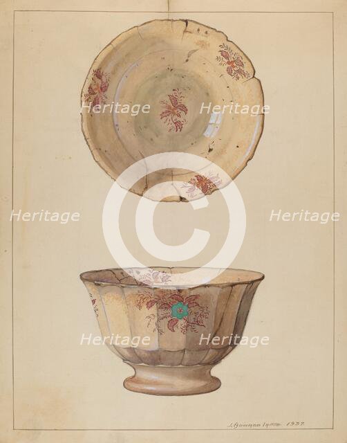 Bowl, 1937. Creator: J. Howard Iams.