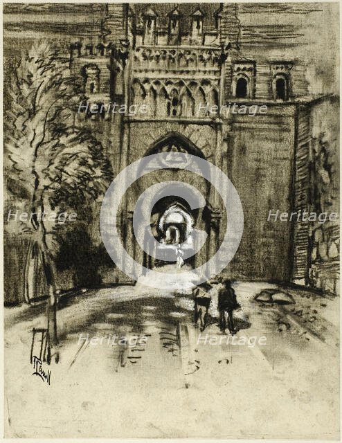 Superb Puerta del Sol, c. 1903. Creator: Joseph J Pennell.