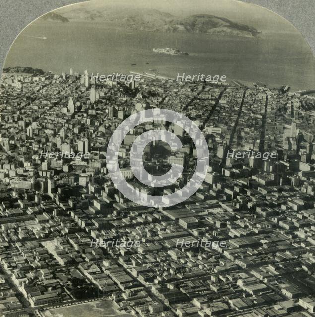 'San Francisco, Calif. From an Airplane - Fairchild Aerial Surveys Inc.', c1930s. Creator: Unknown.