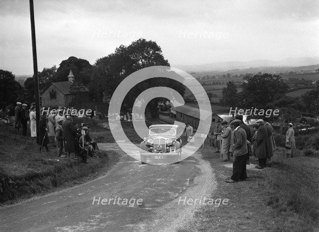 Rover saloon of CH Cooper competing in the South Wales Auto Club Welsh Rally, 1937 Artist: Bill Brunell.
