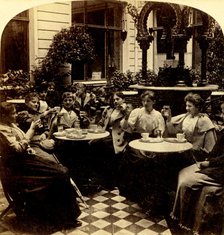 'Refreshing - Unter den Linden Café, Berlin, Germany', 1894. Creator: Bert Underwood.