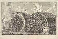 A view of part of the intended Bridge at Blackfriars, London, ca. 1764. Creator: Giovanni Battista Piranesi.