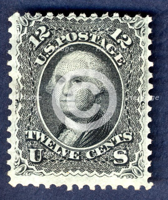 12c Washington E Grill single, 1867. Creator: National Bank Note Company.