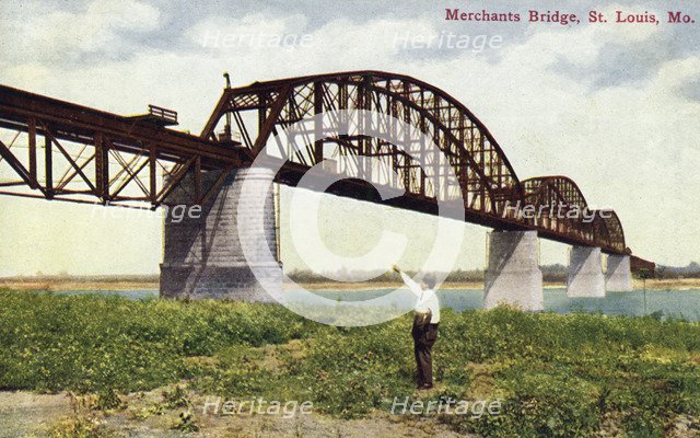 Merchants Bridge, St Louis, Missouri, USA, 1910. Artist: Unknown