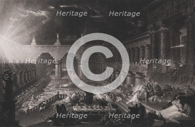 Belshazzar's Feast (First steel plate), June 1, 1826. Creator: John Martin.