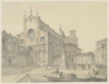 Venice: S. Giovanni & Paolo, 1824-1888. Creator: Karoly Lajos Libay.