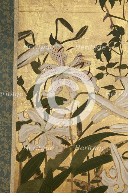 Screen with spring and summer flowers, 1st half of the 18th century. Creator: Watanabe Shiko.