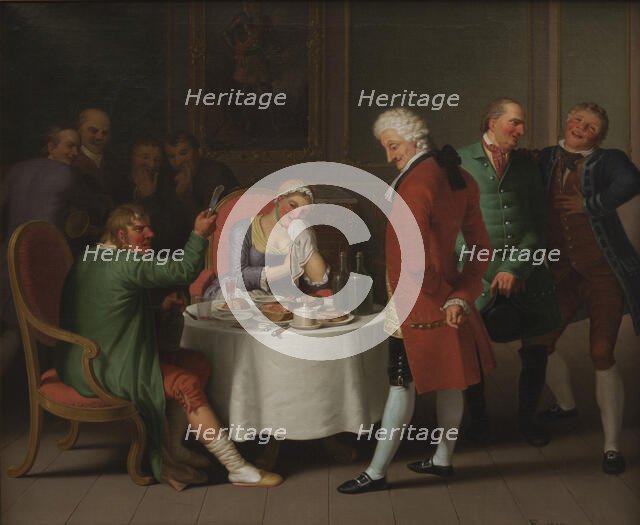 Ludvig Holberg's "Jeppe pa Bjerget", act III, scene 3, 1811. Creator: CW Eckersberg.