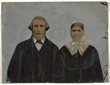 Portrait of couple, 1860s-1880s. Creator: Unknown.