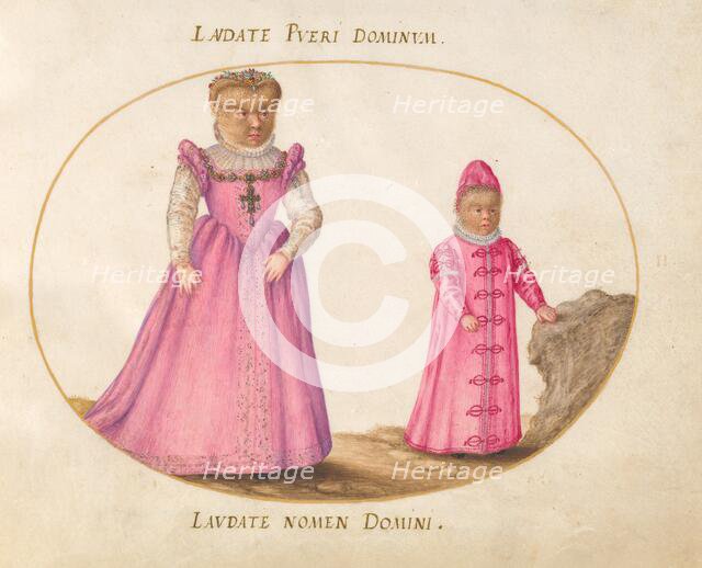 Plate 2: The Children of Pedro González (Petrus Gonsalvus), c. 1575/1580. Creator: Joris Hoefnagel.