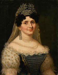 Portrait of Countess Barkóczy, 1820s. Creator: János Rombauer.