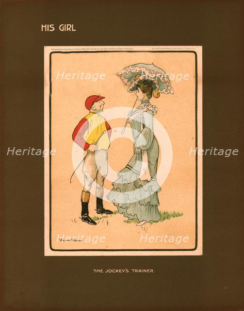 His Girl, The Jockey's Trainer.  Creator: Victor Venner.