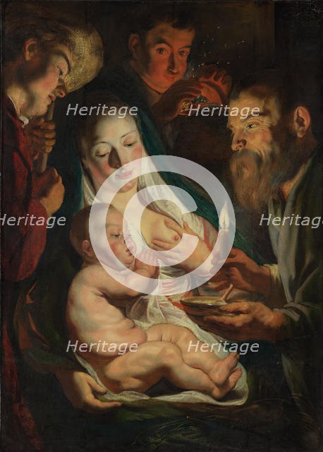 The Holy Family with Shepherds, 1616. Creator: Jacob Jordaens.