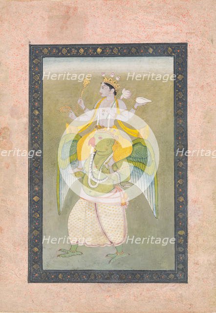 Vishnu on Garuda, ca. 1810-20. Creator: Sajnu.