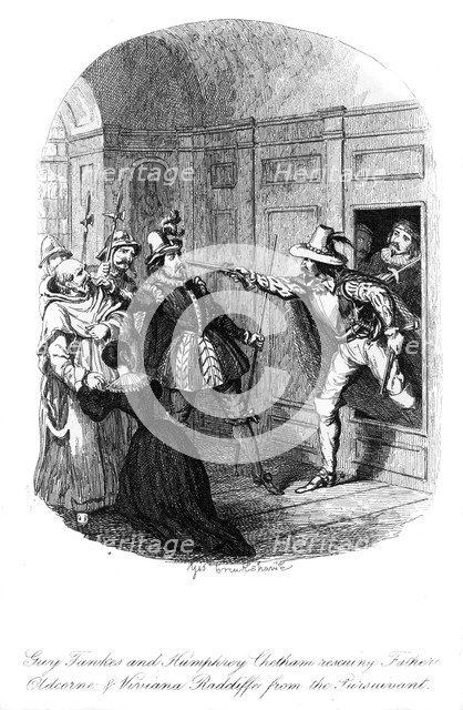 Guy Fawkes and Humphrey Chetham, 1605, (1841).Artist: George Cruikshank