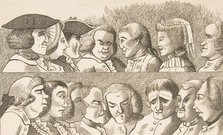 Plate IV, from Rules for Drawing Caricaturas, February 26, 1788. Creator: Francis Grose.