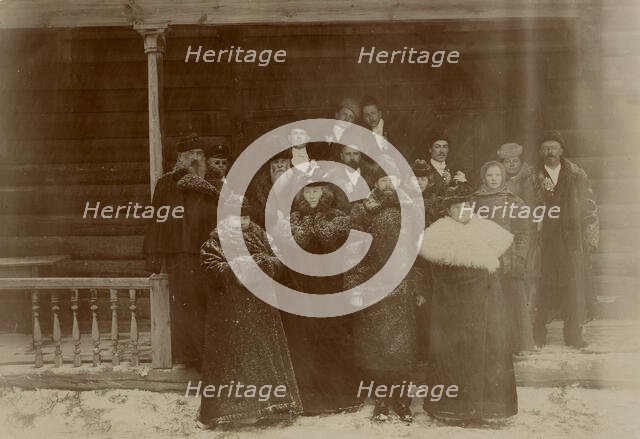 Wedding of Yudin L.G., son of G.V. Yudin, Krasnoyarsk merchant, wine merchant, gold miner, 1900. Creator: Unknown.