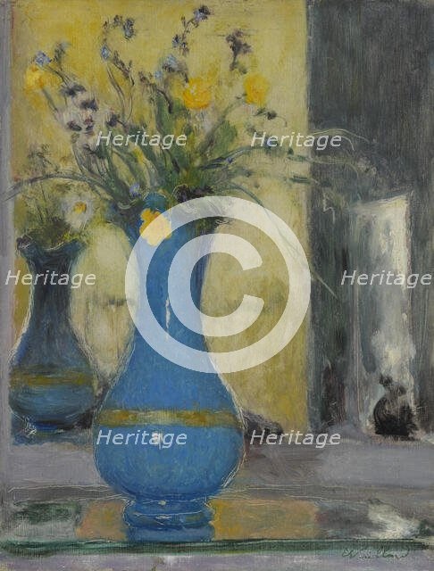 Le Vase bleu, ca 1932. Creator: Vuillard, Édouard (1868-1940).