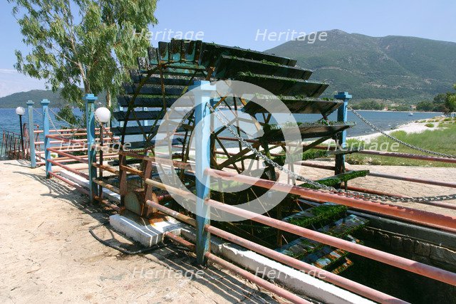 Water wheel, Karavomilos Lake, Kefalonia, Greece.
