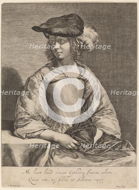 Girl in a Plumed Hat. Creator: Hendrick Bary.