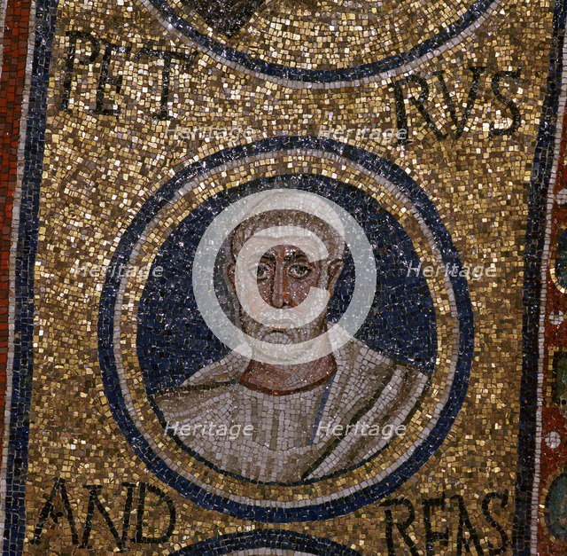 Mosaic detail showing St Peter, 5th century. Artist: Unknown