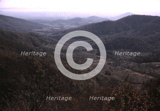 View along the Skyline Drive, Va., ca. 1940. Creator: Jack Delano.