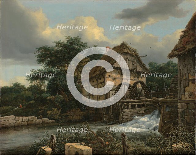 Two Watermills and an Open Sluice, 1653. Creator: Jacob van Ruisdael.