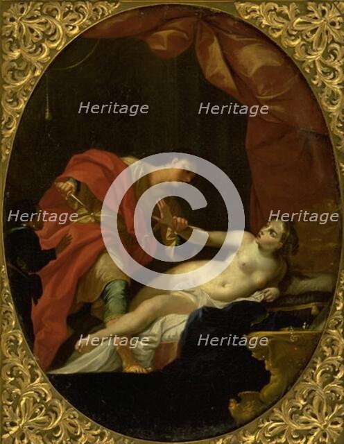 Tarquin Threatening Lucretia, 1669-1719. Creator: Giovan Gioseffo Dal Sole.