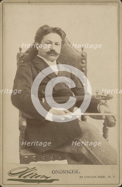 Portrait of the violinist and composer Frantisek Ondricek (1857-1922). Creator: Sarony, Napoleon (1821-1896).
